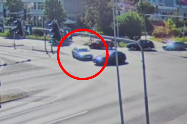 Pirat drogowy Zielona Góra - Nagranie monitoring Zielona Góra
