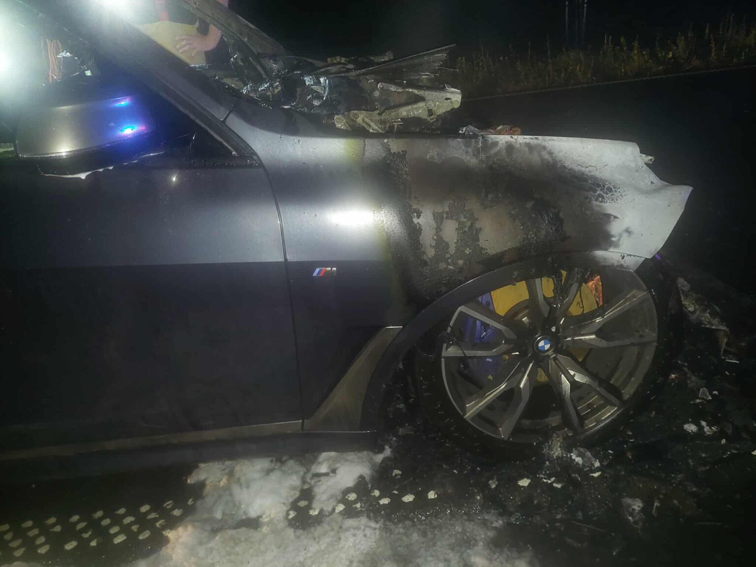 Pożar BMW - Pożar Sulech&oacute;w