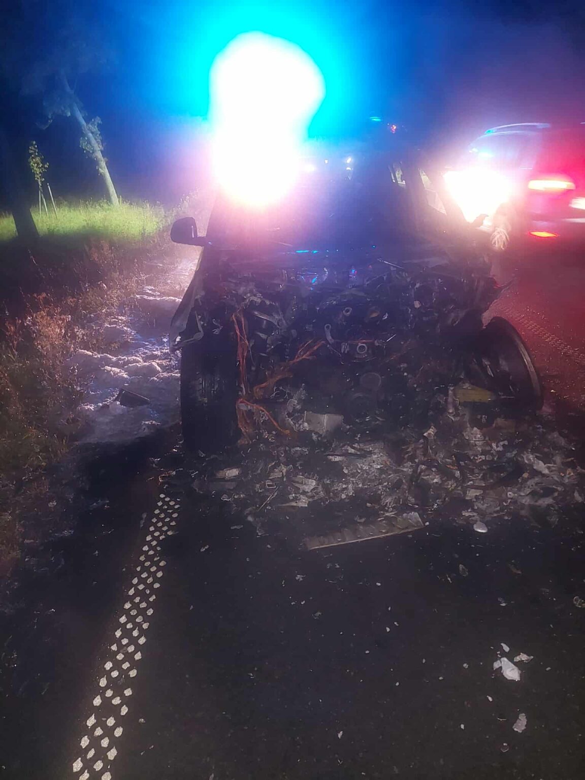 Pożar BMW - Pożar Sulech&oacute;w