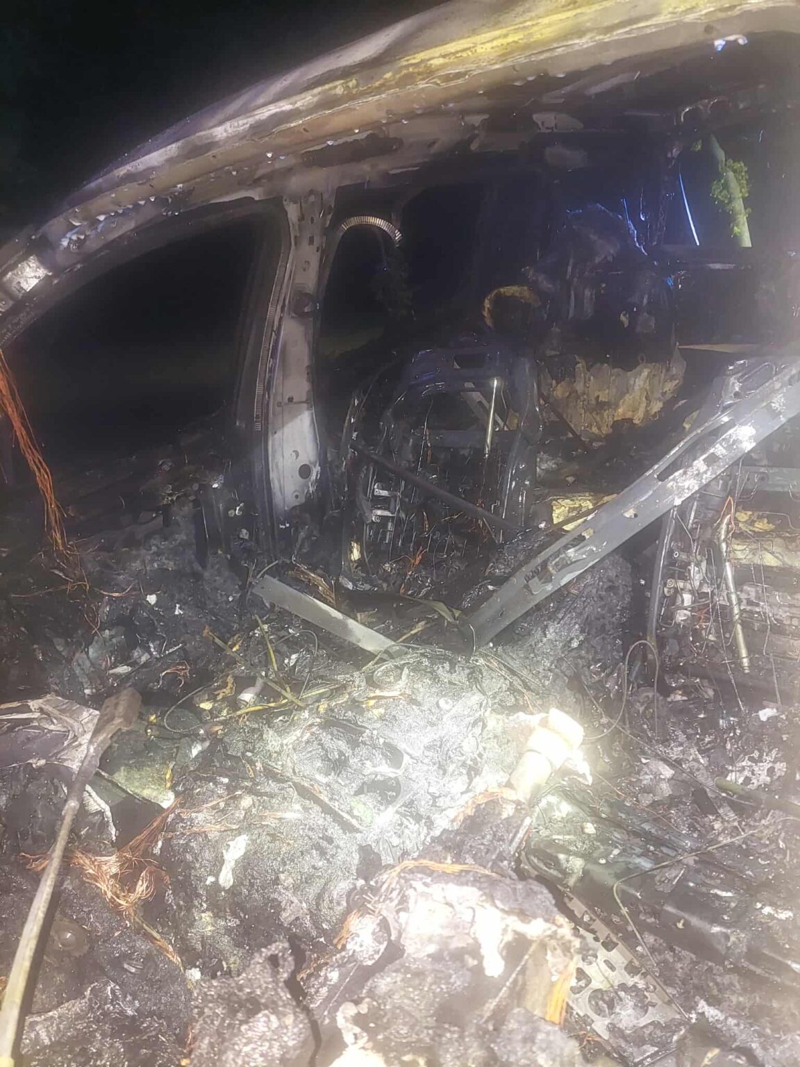 Pożar BMW - Pożar Sulech&oacute;w