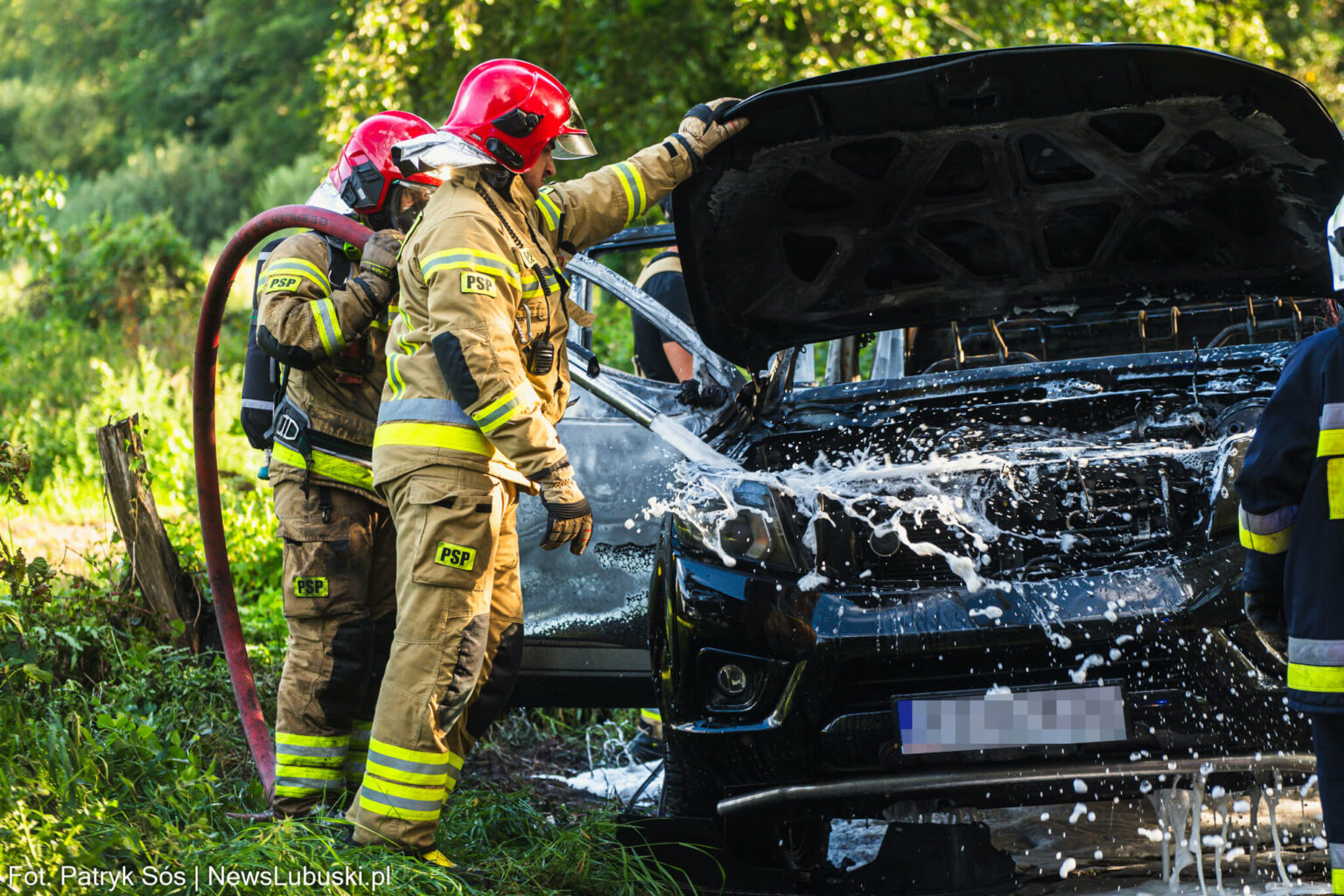 Pożar Świdnica - Pożar koło Zielonej G&oacute;ry
