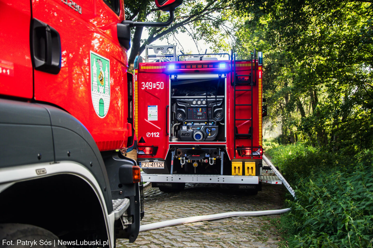 Pożar Świdnica - Pożar koło Zielonej G&oacute;ry