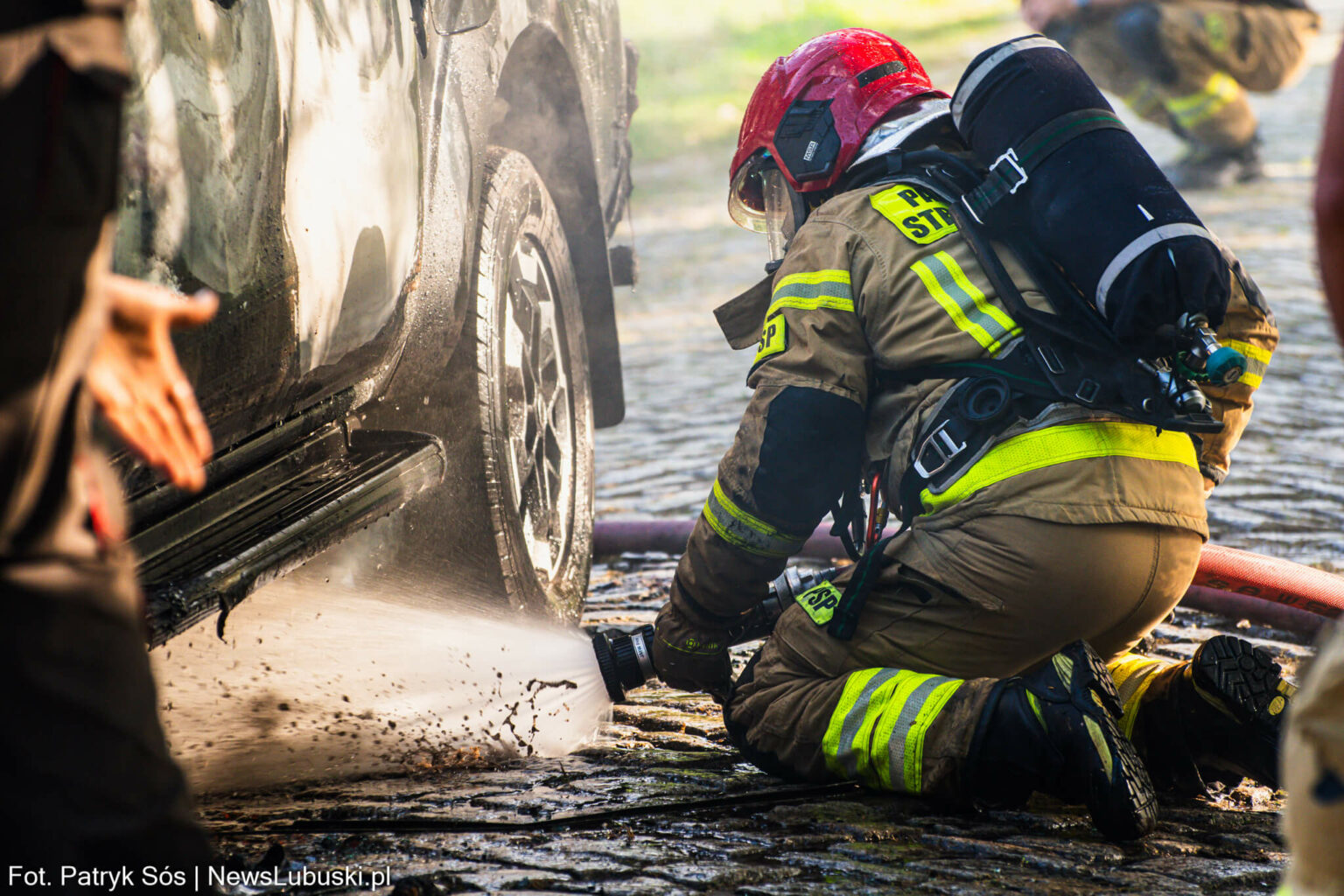 Pożar Świdnica - Pożar koło Zielonej G&oacute;ry