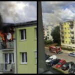 Pożar Żagań - Straż pożarna Żagań