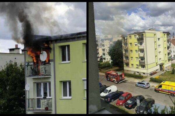 Pożar Żagań - Straż pożarna Żagań