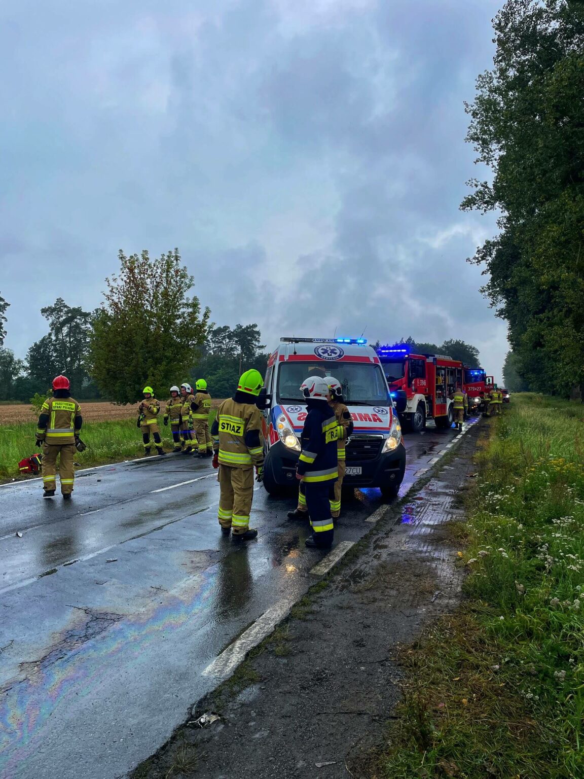 WypadekDK24Przytoczna29.08.25_7 Wypadek na DK24 - Wypadek Przytoczna