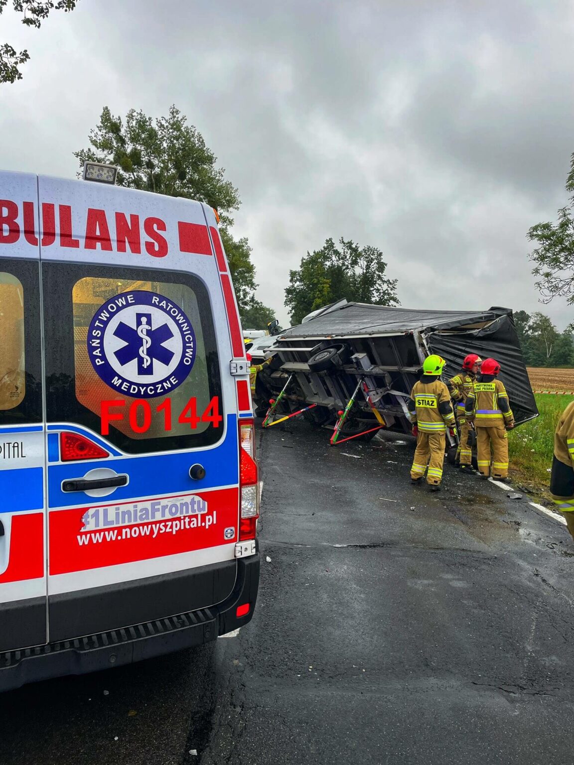 WypadekDK24Przytoczna29.08.25_8 Wypadek na DK24 - Wypadek Przytoczna