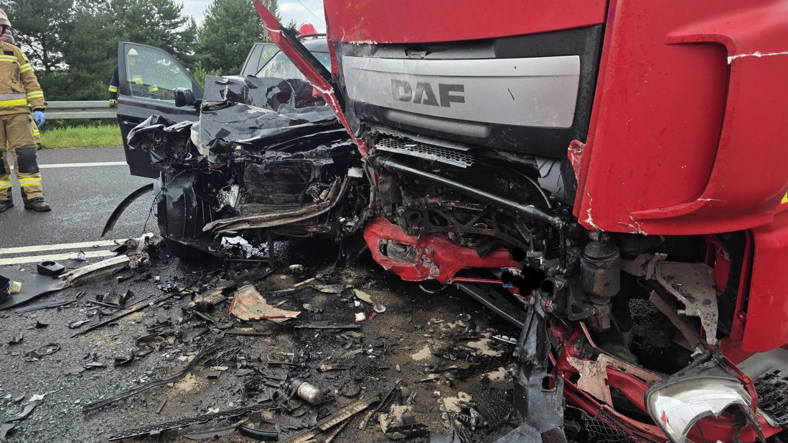 Wypadek na DK92 - Wypadek Brójce