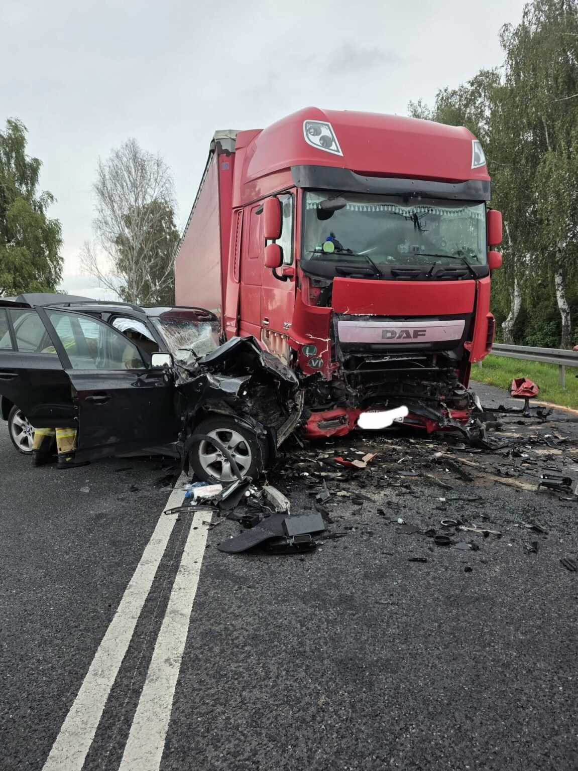 Wypadek na DK92 - Wypadek Br&oacute;jce