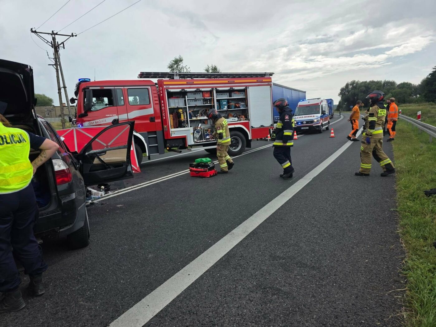 Wypadek na DK92 - Wypadek Brójce