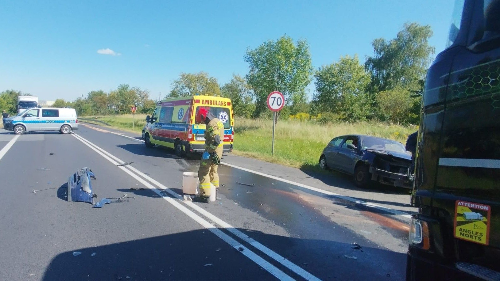 Wypadek na DK92 - Wypadek Świebodzin