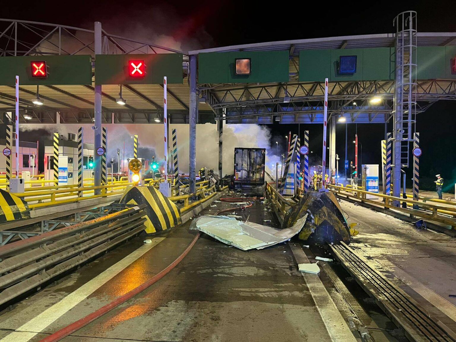 Wypadek na A2 - Wypadek A2 tir pożar