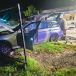 Pijany kierowca Świdnica - wypadek stacja paliw