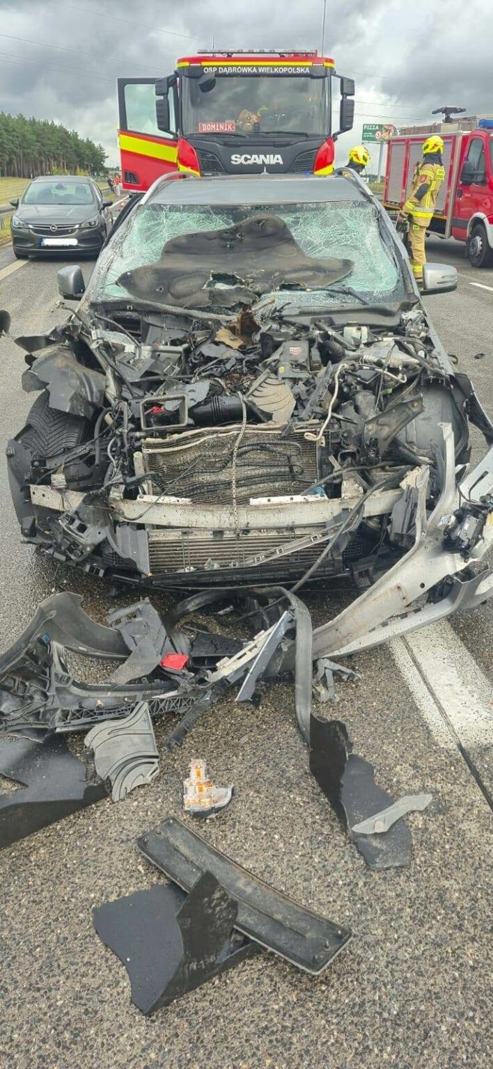 Wypadek na A2 Rogoziniec &ndash; A2 zablokowana