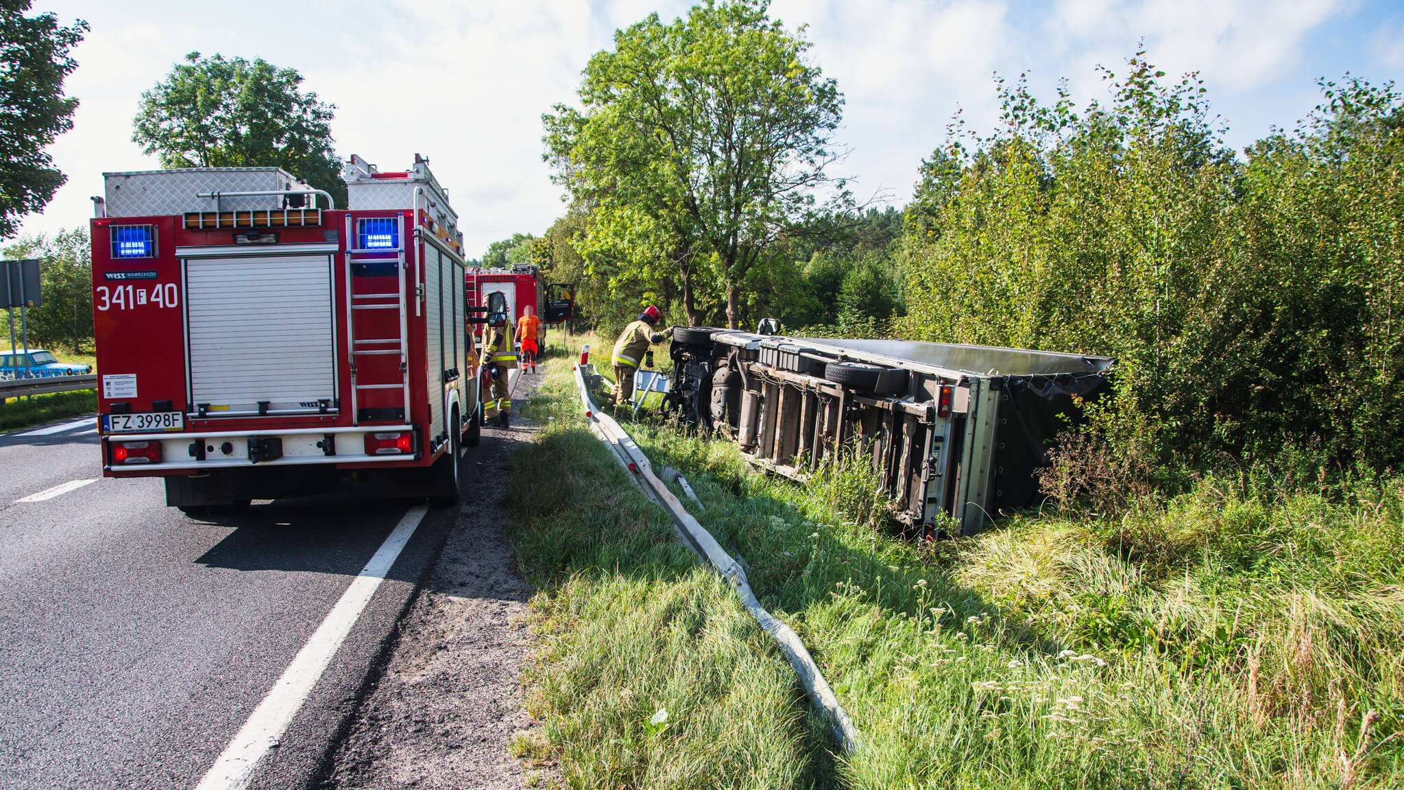 Zderzenie na DK27 - Wypadek Zielona Góra