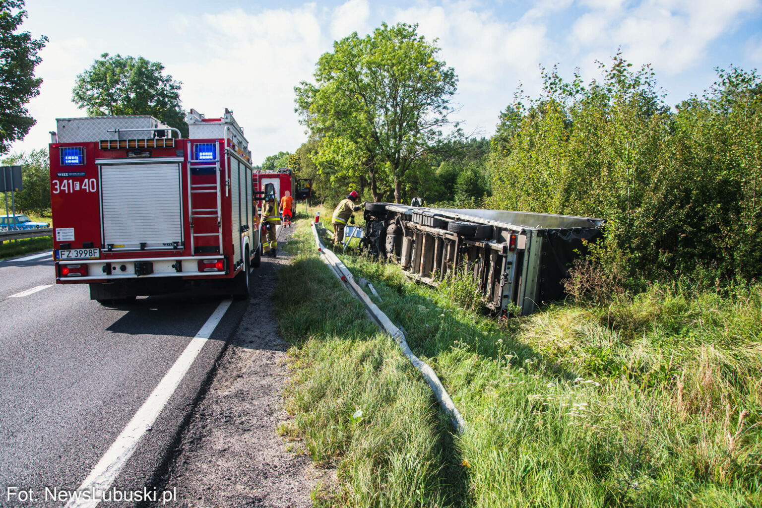 Zderzenie na DK27 - Wypadek Zielona G&oacute;ra