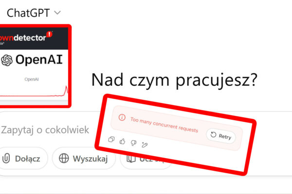 Awaria ChatGPT - ChatGPT downdetector
