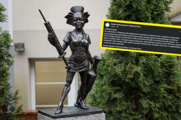 Zielona Góra. Kontrowersyjna bachantka „Zdrowitka” przeniesiona. Jest oświadczenie szpitala Bachantka Zdrowitka Szpital Zielona Góra