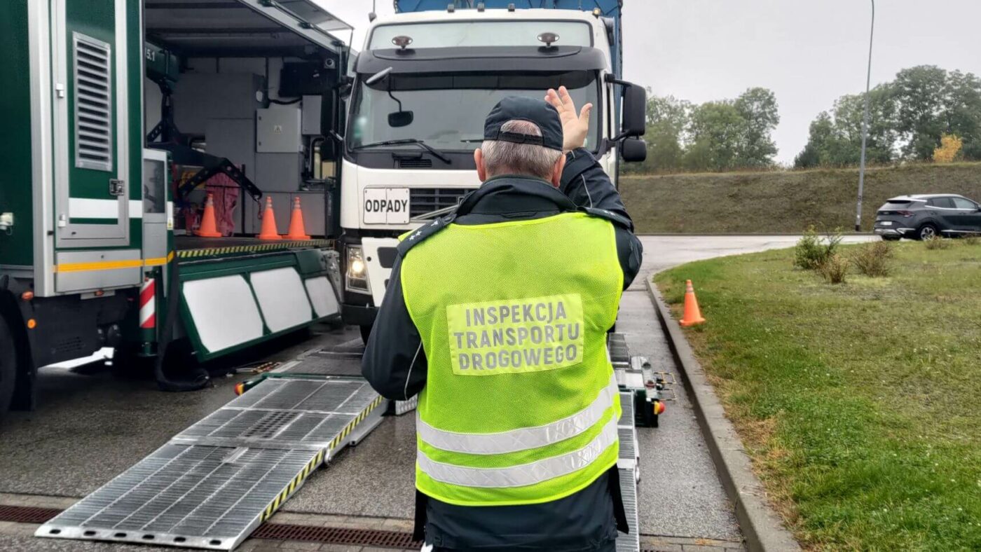 Ciężarówki z odpadami Gorzów - kontrole Inspekcja Transportu Drogowego