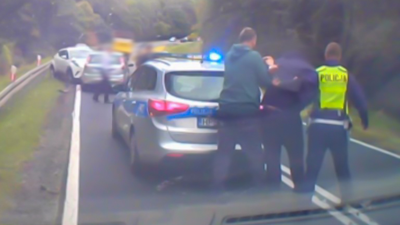 Naćpany kierowca - Pościg Żary korytarz życia