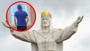 Obcokrajowiec zatrzymany Świebodzin - pomnik Chrystusa Świebodzin