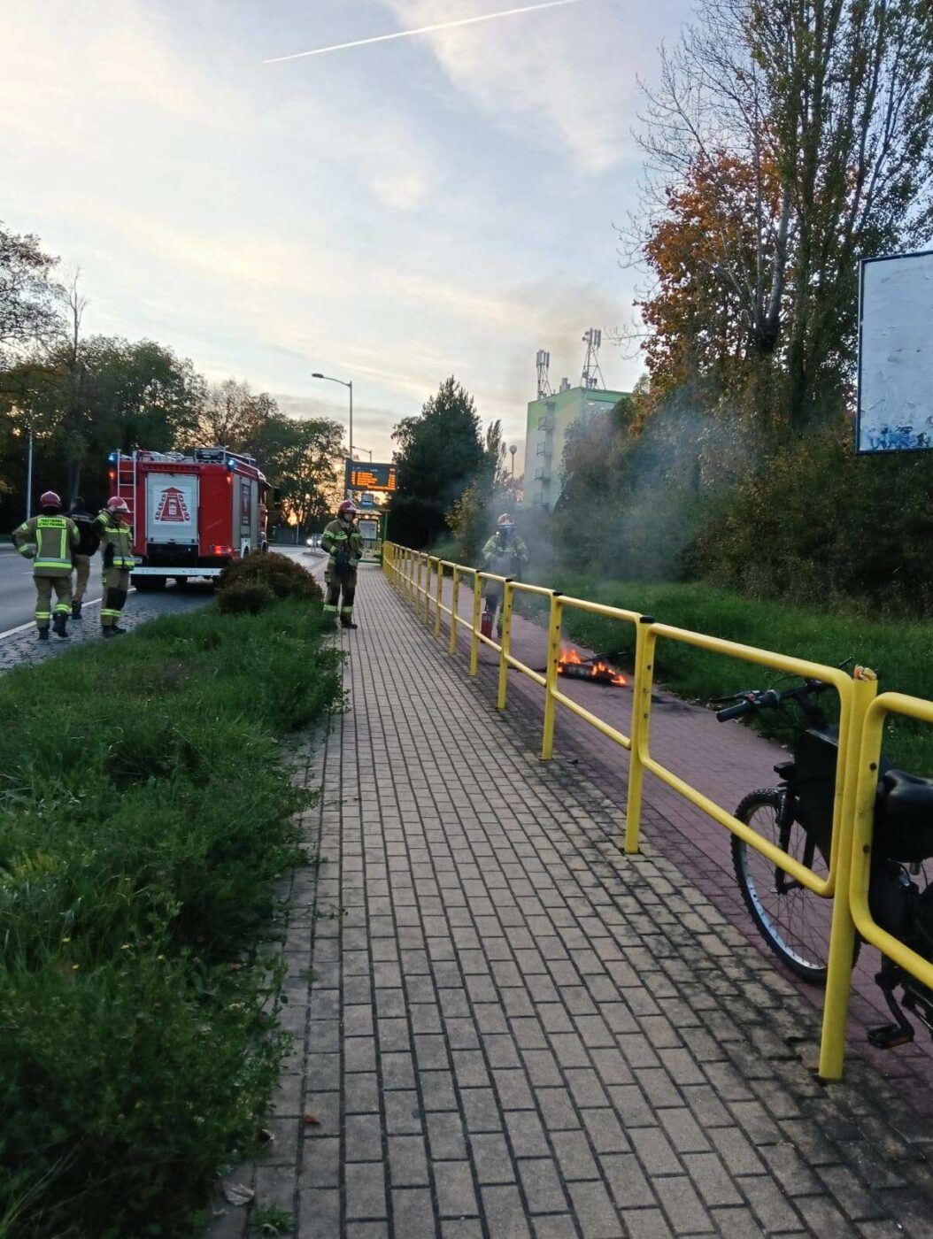 Pożar hulajnogi elektrycznej Zielona Góra - Straż pożarna Zielona Góra