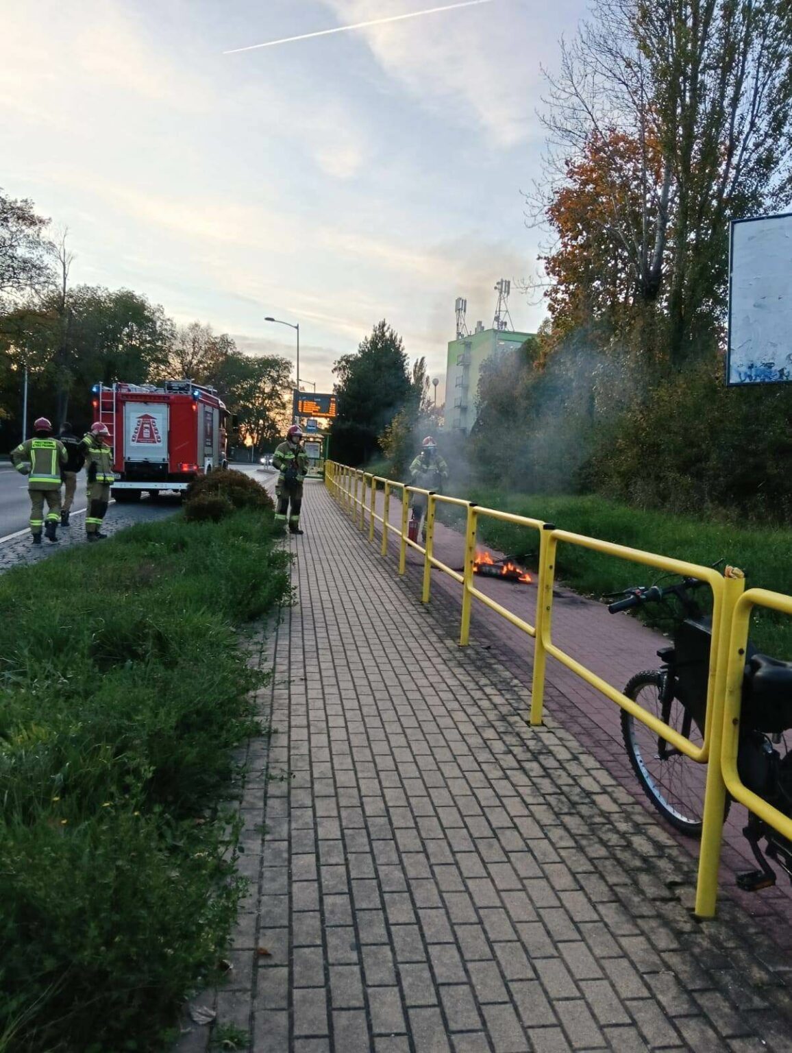 Pożar hulajnogi elektrycznej Zielona G&oacute;ra - Straż pożarna Zielona G&oacute;ra