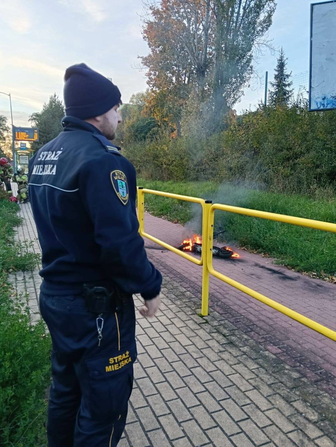 Pożar hulajnogi elektrycznej Zielona G&oacute;ra - Straż pożarna Zielona G&oacute;ra