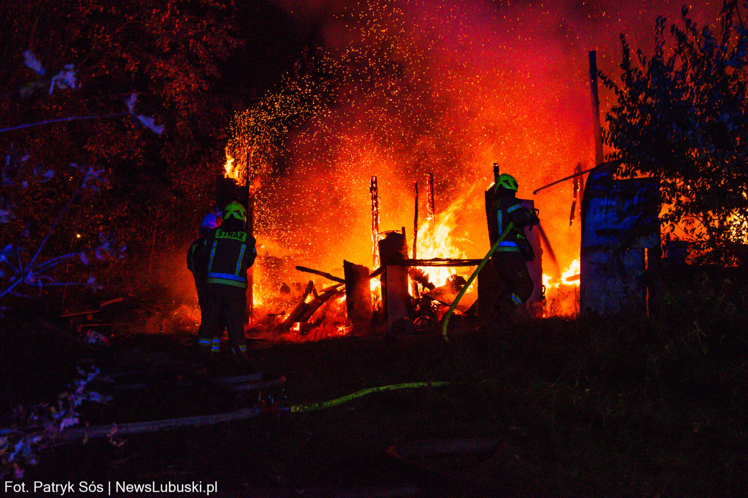 Pożar Zielona G&oacute;ra, Pożar Ochla - straż pożarna Zielona G&oacute;ra