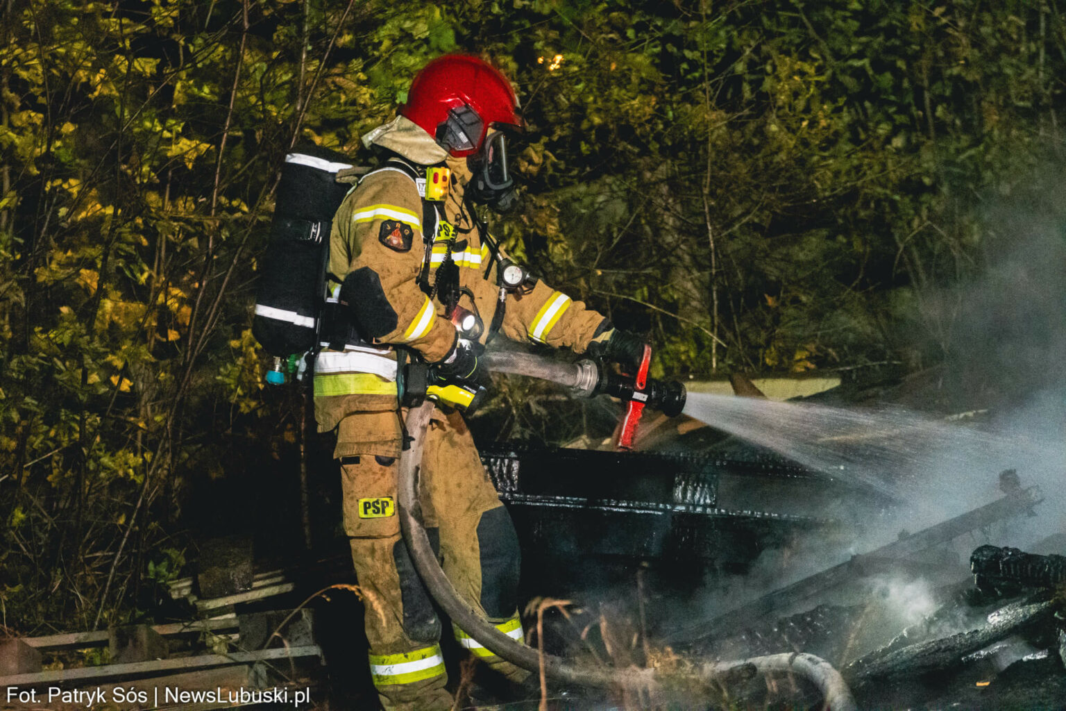 Pożar Zielona G&oacute;ra, Pożar Ochla - straż pożarna Zielona G&oacute;ra
