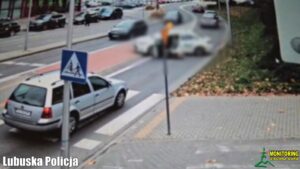 Niebezpieczny incydent pod dworcem w Zielonej Górze – taksówka sama ruszyła na ruchliwą ulicę