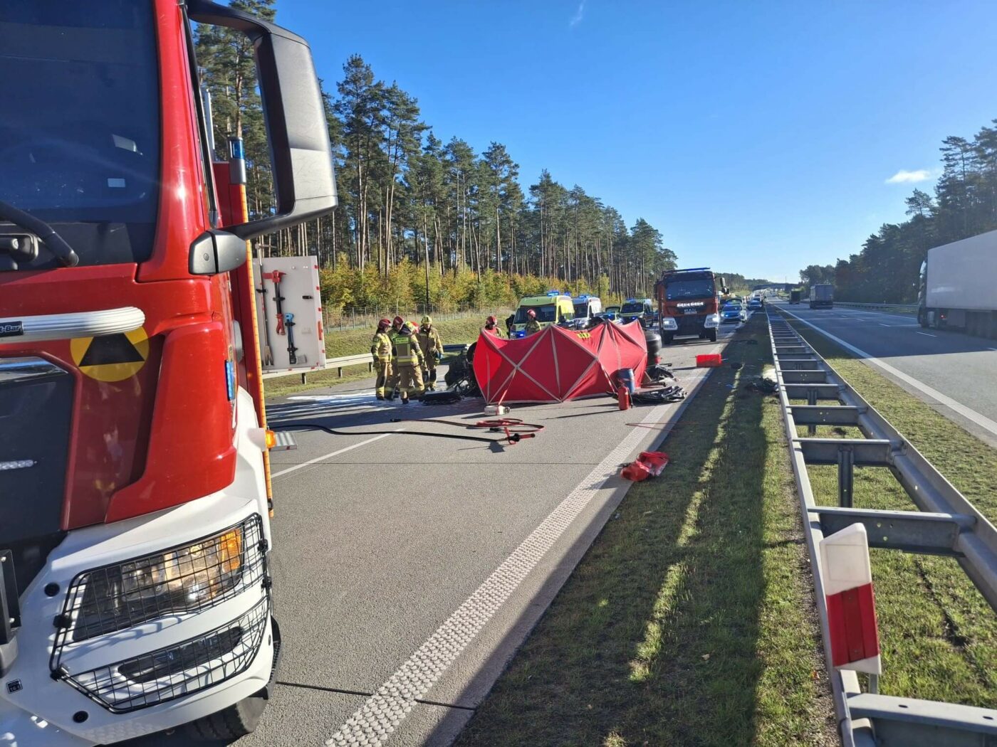 Śmiertelny wypadek na A2 - Wypadek Torzym. Utrudnienia na A2