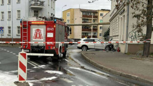 Tragiczny wypadek podczas policyjnego pościgu w Słubicach. Nie żyje mężczyzna (ZDJĘCIA)