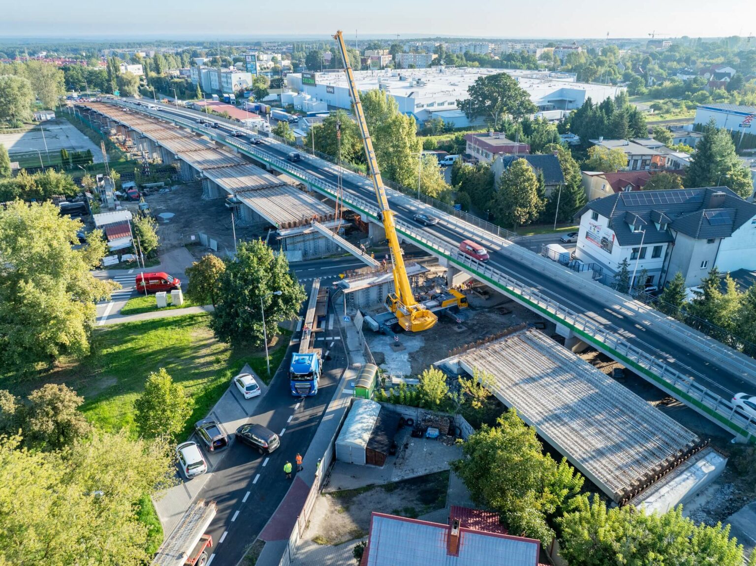 Wiadukt Zielona G&oacute;ra Zjednoczenia - Budowa w Zielonej G&oacute;rze