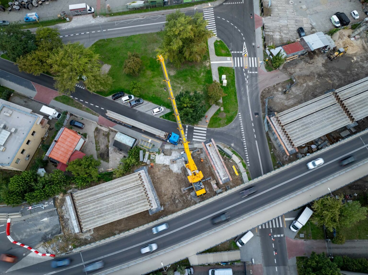 Wiadukt Zielona G&oacute;ra Zjednoczenia - Budowa w Zielonej G&oacute;rze