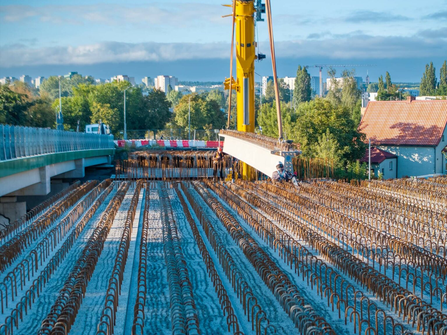 Wiadukt Zielona G&oacute;ra Zjednoczenia - Budowa w Zielonej G&oacute;rze