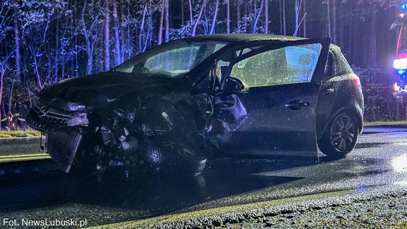 Wypadek na DK32 - Wypadek Zielona Góra Leśniów Wielki
