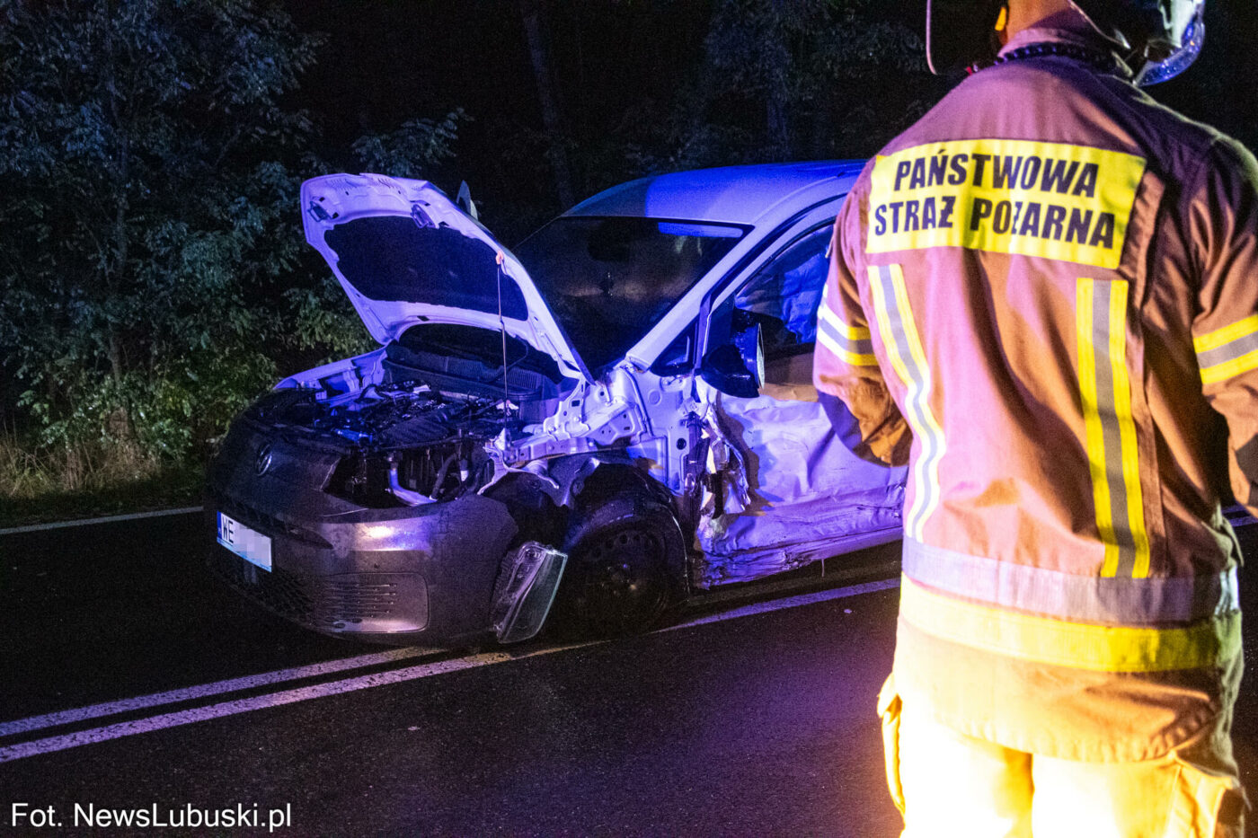 Wypadek na DK32 - Wypadek Zielona Góra Leśniów Wielki