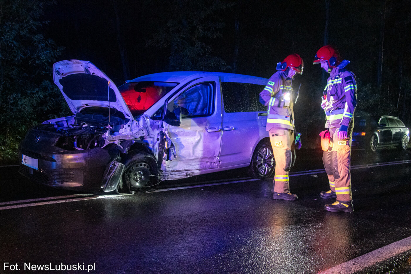 Wypadek na DK32 - Wypadek Zielona Góra Leśniów Wielki