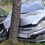 Wypadek Nowogród Bobrzański - Wypadek Zielona Góra uderzył w drzewo