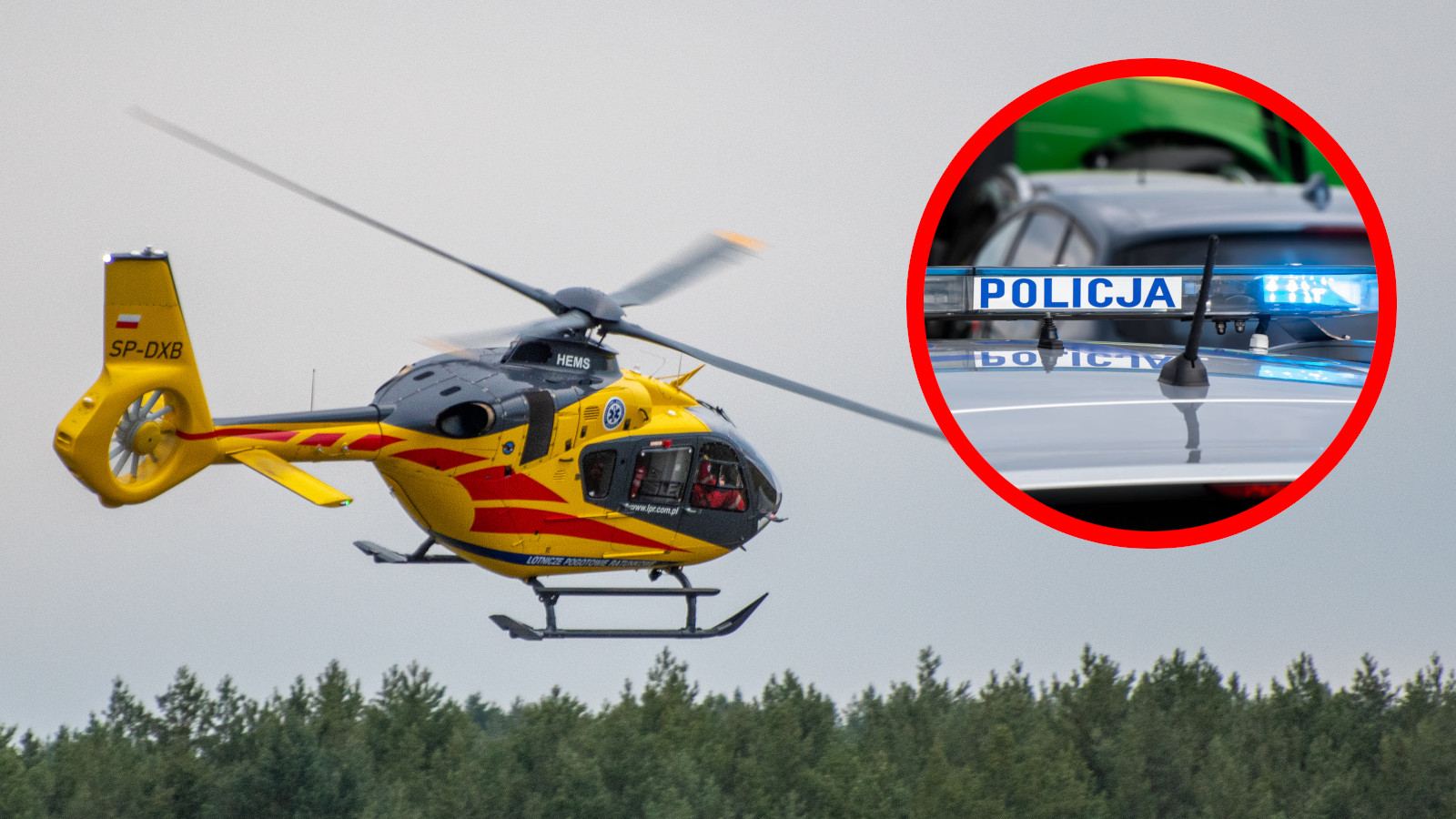 Wypadek radiowozu na DW136 - Wypadek Lubniewice