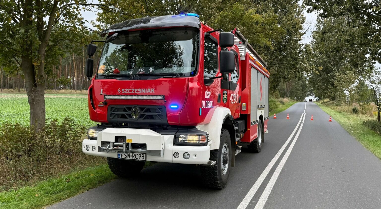 WypadekSwiebodzinOlobok01.10.25_4 Wypadek Świebodzin - Pijany kierowca Świebodzin