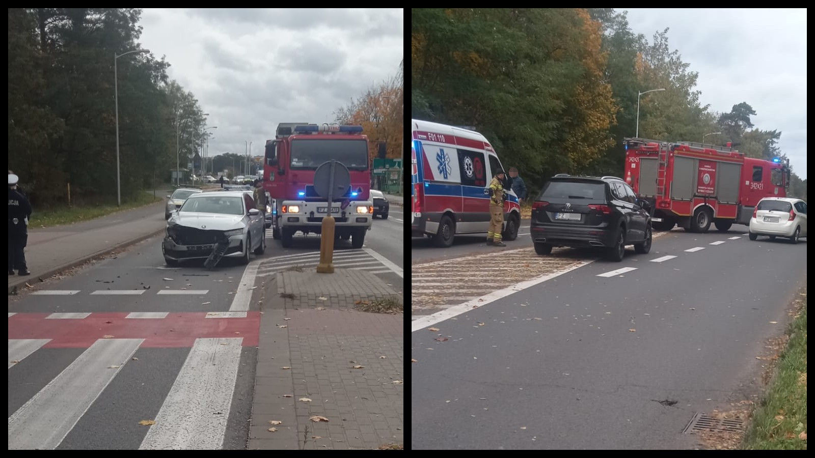 Kolizja Zielona Góra - Wypadek Zielona Góra