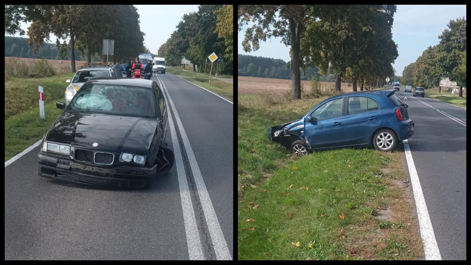 Wypadek koło Zielonej Góry - Wypadek Droszków