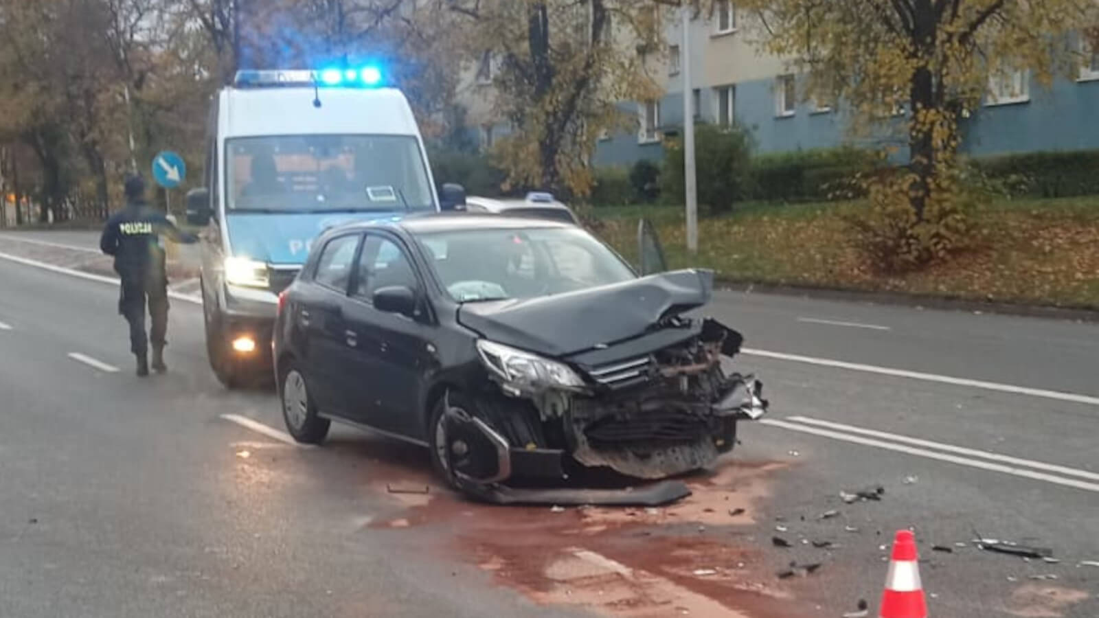 Wypadek Zielona Góra Podgórna - Kolizja Zielona Góra