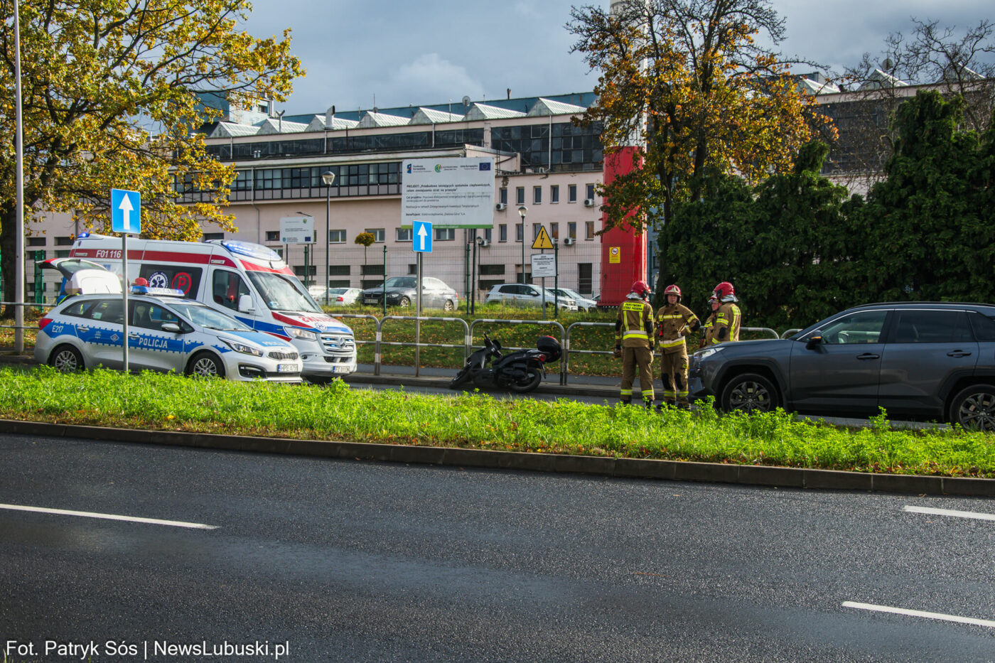 Wypadek Zielona Góra - Wypadek skutera Zielona Góra