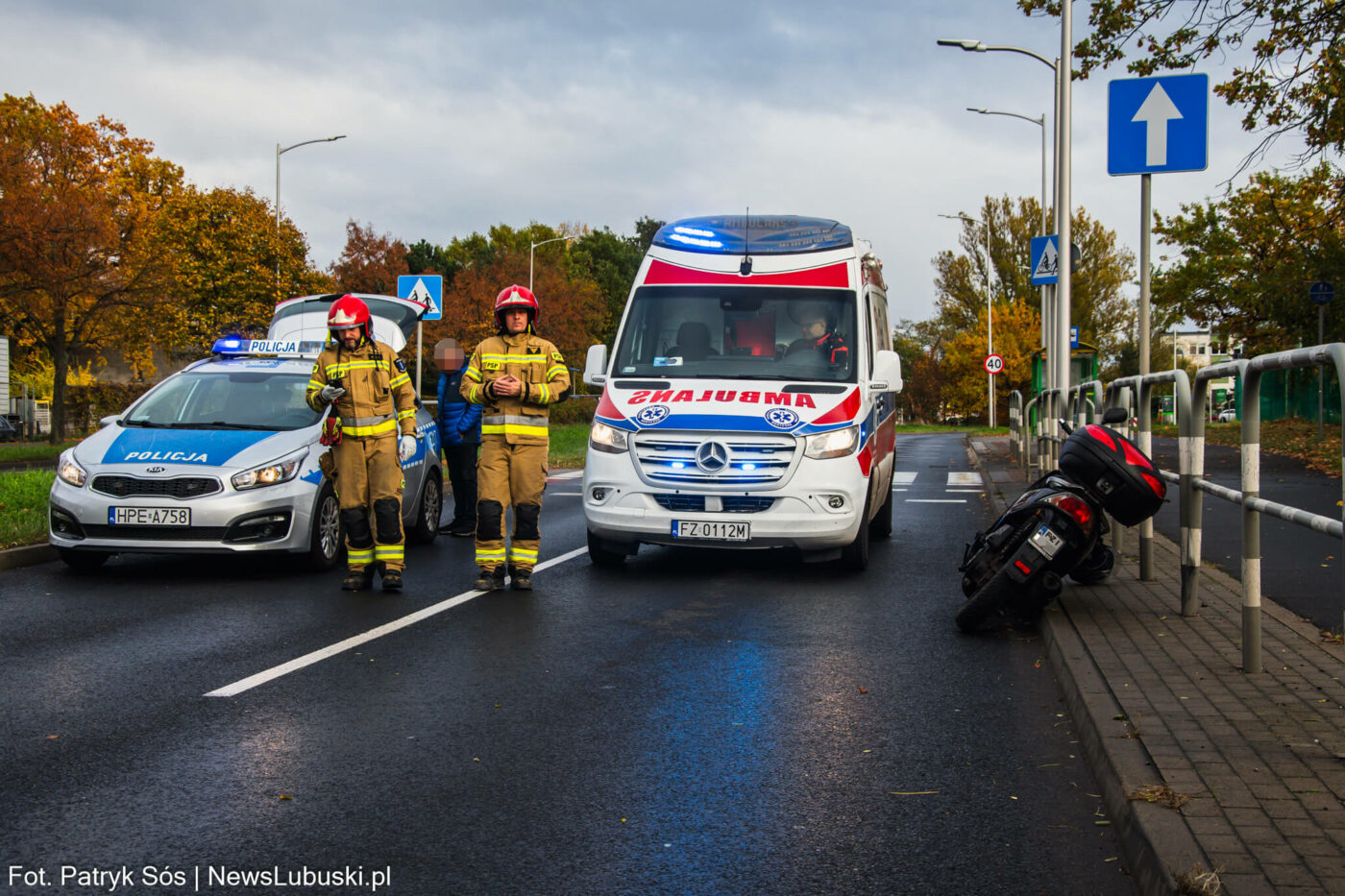 Wypadek Zielona Góra - Wypadek skutera Zielona Góra