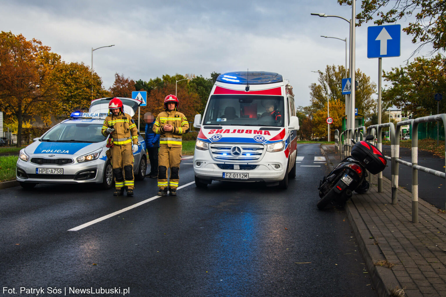 Wypadek Zielona G&oacute;ra - Wypadek skutera Zielona G&oacute;ra