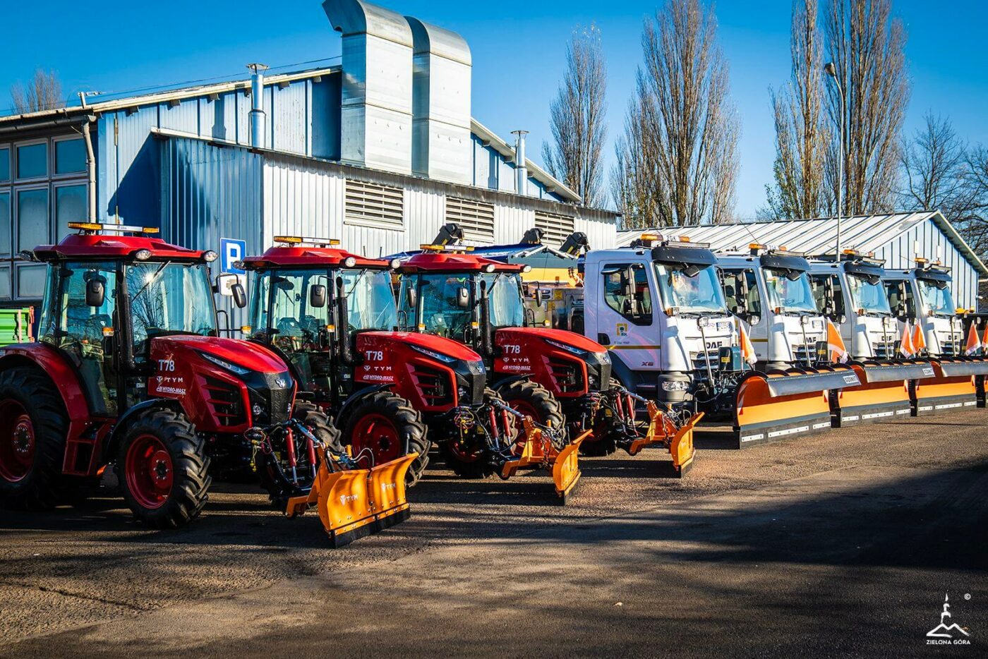 Akcja Zima Zielona Góra - odśnieżanie dróg. ZGK Zielona Góra