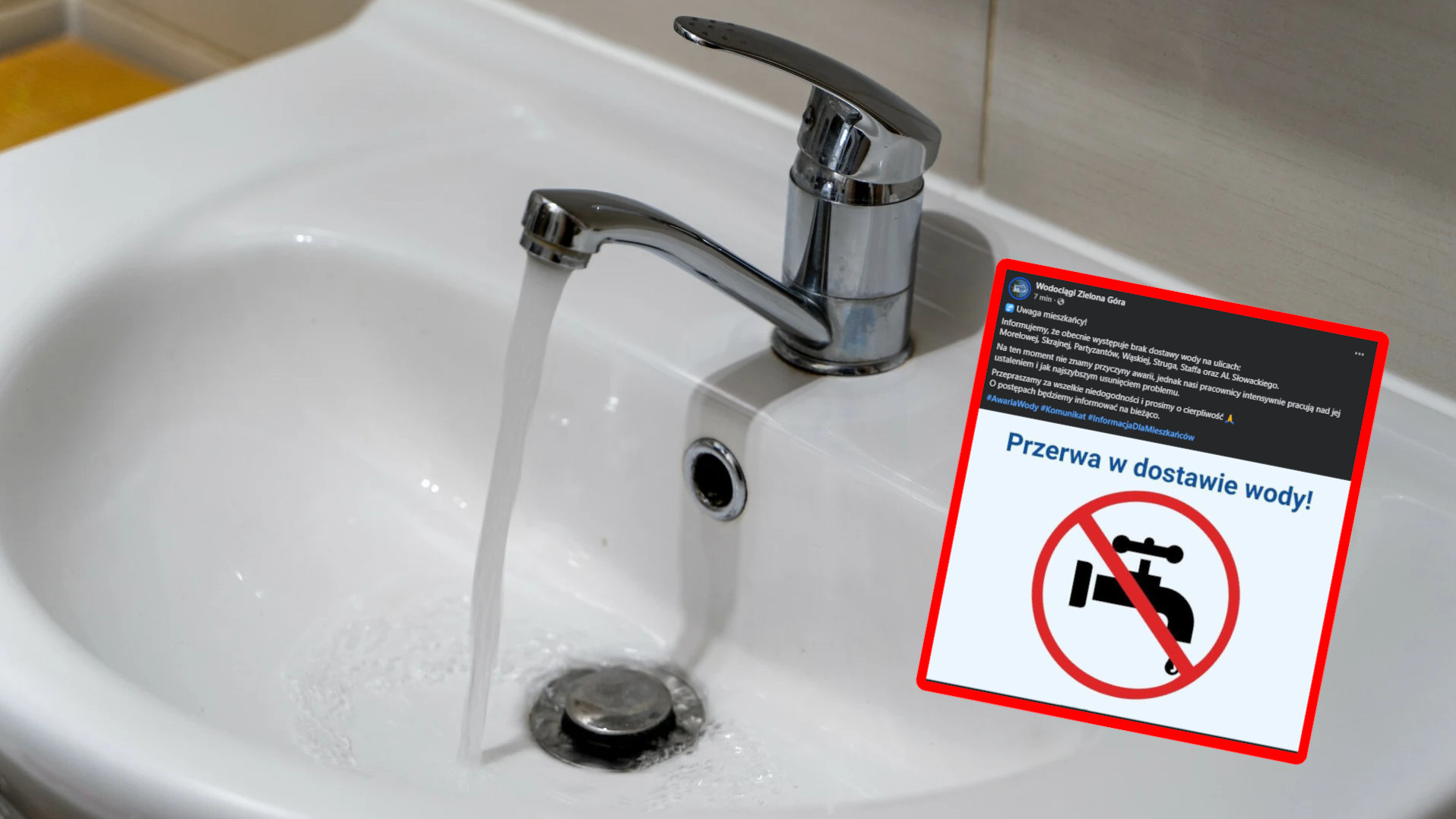 awaria wody Zielona Góra - Wodociągi Zielona Góra